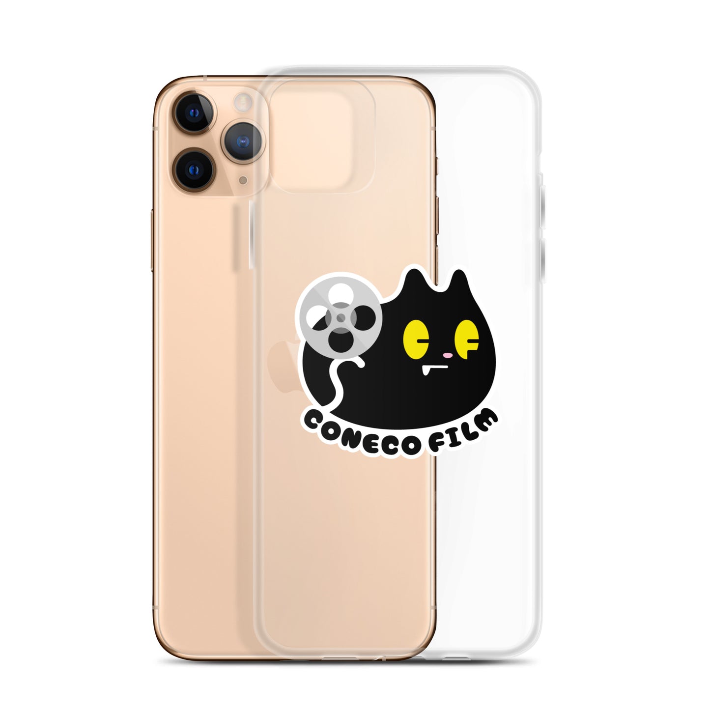 こねこフィルム新ロゴステッカー付きiPhoneケース