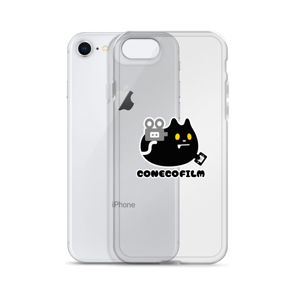 こねこフィルム旧ロゴステッカー付きiPhoneケース