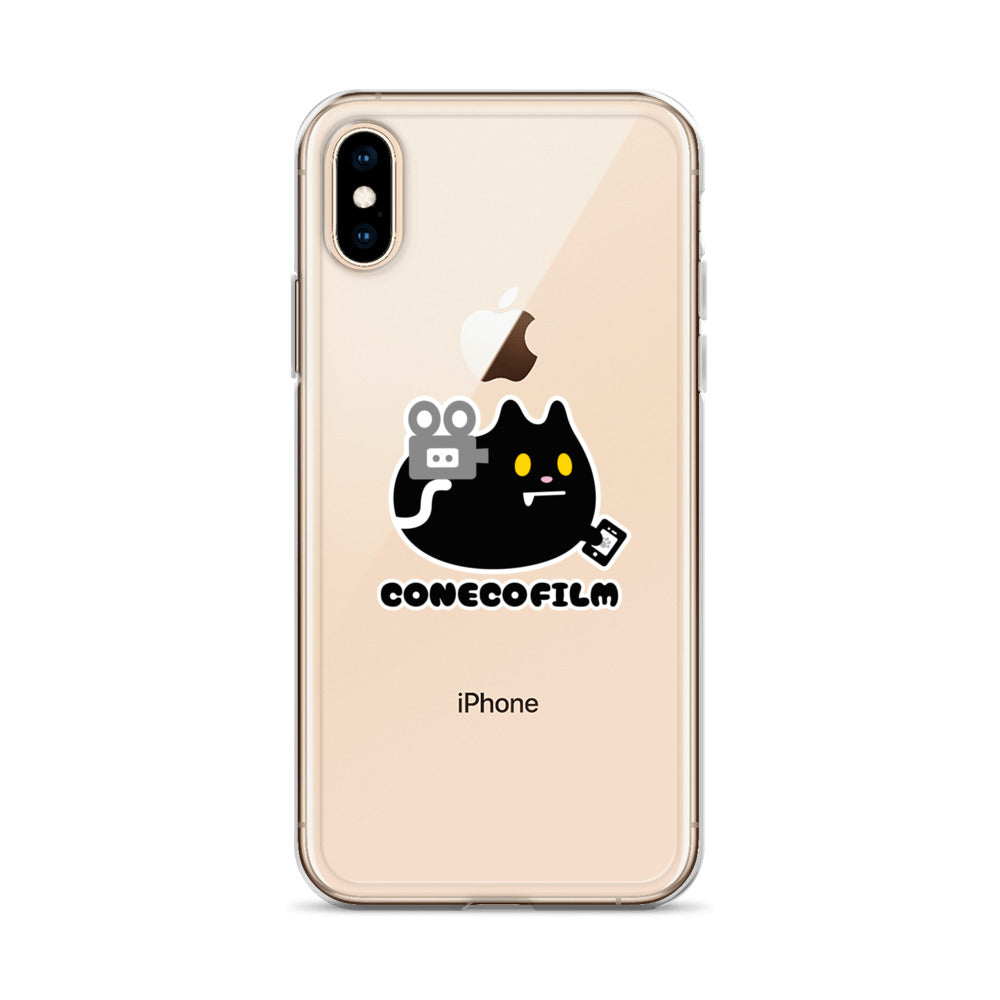 こねこフィルム旧ロゴステッカー付きiPhoneケース