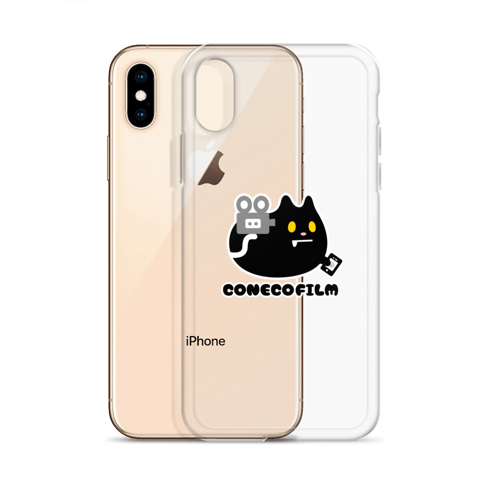 こねこフィルム旧ロゴステッカー付きiPhoneケース