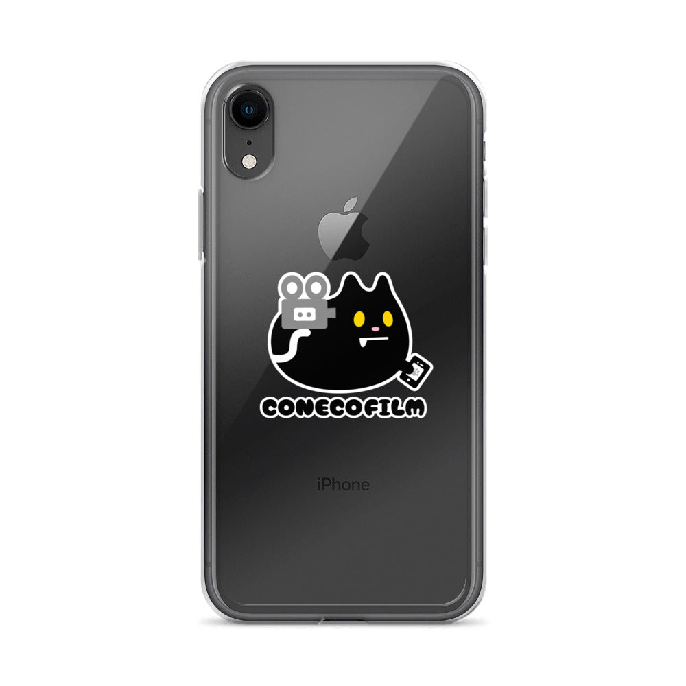 こねこフィルム旧ロゴステッカー付きiPhoneケース