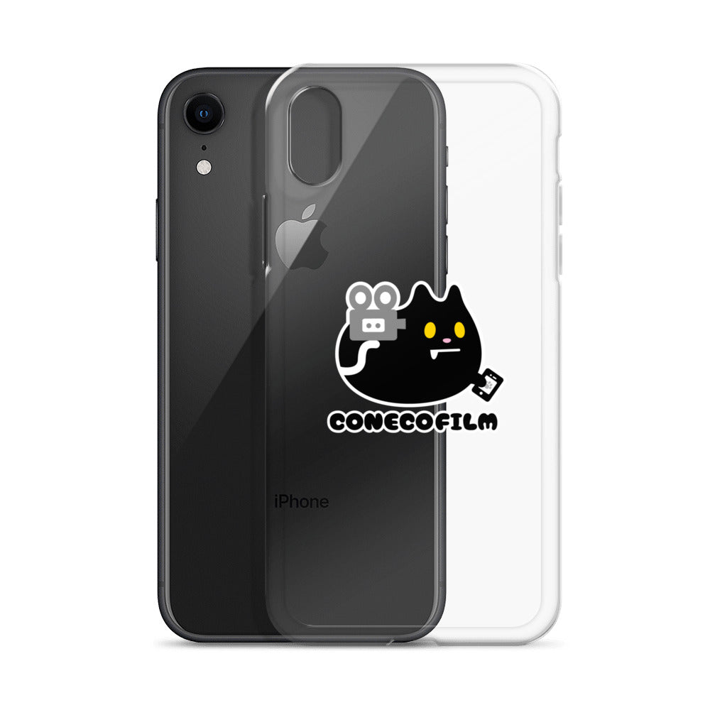 こねこフィルム旧ロゴステッカー付きiPhoneケース