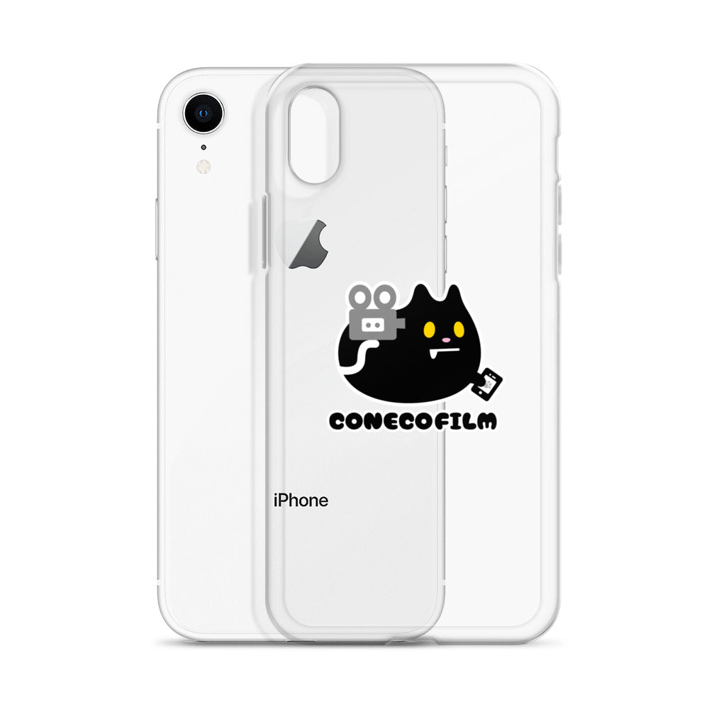 こねこフィルム旧ロゴステッカー付きiPhoneケース